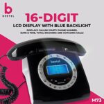 Beetel M73 Caller Id Corded Landline Phone with 16 Digit LCD Display, Retro Design, Alphanumeric Keypad, 2-Way Speaker Phone, Adjustable Ringer Volume (Black & White) - Image 2
