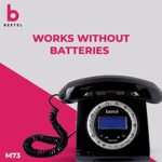 Beetel M73 Caller Id Corded Landline Phone with 16 Digit LCD Display, Retro Design, Alphanumeric Keypad, 2-Way Speaker Phone, Adjustable Ringer Volume (Black & White) - Image 3
