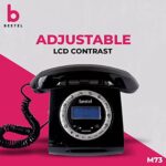 Beetel M73 Caller Id Corded Landline Phone with 16 Digit LCD Display, Retro Design, Alphanumeric Keypad, 2-Way Speaker Phone, Adjustable Ringer Volume (Black & White) - Image 7