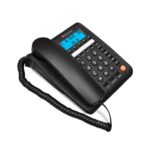 Beetel M59N Caller ID Corded Landline Phone with 16 Digit LCD Display & Adjustable contrast,10 One Touch Memory Buttons,2Ways SpeakerPhone,Music On Hold,Solid Build Quality,Classic Design (Black)