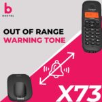 Beetel X73 Cordless 2.4Ghz Cordless Landline Phone with Caller ID Display, 2-Way Speaker Phone with Volume Controls, Auto Answer, Alarm Function, Stylish Design (Black) - Image 4