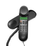 Beetel M25 Ultra Compact Caller ID Slim Line Corded Landline Phone,Numeric Display, Desk/Wall Mounted,12 Digit LCD,FSK/DTMF Compatible,Ringer Volume Control,LED Indication (Black)
