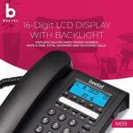 Beetel M59N Caller ID Corded Landline Phone with 16 Digit LCD Display & Adjustable contrast,10 One Touch Memory Buttons,2Ways SpeakerPhone,Music On Hold,Solid Build Quality,Classic Design (Black) - Image 7