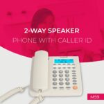 Beetel M59 Caller ID Corded Landline Phone with 16 Digit LCD Display & Adjustable contrast,10 One Touch Memory Buttons,2Ways Speaker Phone,Music On Hold,Solid Build Quality,Classic Design (White) - Image 2