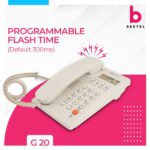 Beetel G20,TEC Certified,Caller ID Corded Landline Phonewith LCD Display,Ringer LED,Adjustable Handset/Ringer Volume,Music On Hold,Wall Mountable,3 Level LCD Contrast,Alarm (Warm Grey) - Image 6