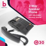 Beetel G30, TEC Certified, Caller ID Corded Landline Phonelcd Display,Ringer LED,DTMF/FSK Compatible,2-Way Adjustable Speaker Phone,Music On Hold, Desk/Wall Mountable, 3 Level LCD Contrast (Black) - Image 2