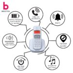 Beetel X73 2.4Ghz Cordless Landline Phone with Caller ID Display, 2-Way Speaker Phone with Volume Controls, Auto Answer, Alarm Function, Stylish Design (Grey/White) - Image 9