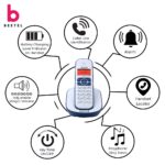 Beetel X73 Cordless 2.4Ghz Cordless Landline Phone with Caller ID Display, 2-Way Speaker Phone with Volume Controls, Auto Answer, Alarm Function, Stylish Design (Blue/White) - Image 9