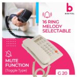 Beetel G20,TEC Certified,Caller ID Corded Landline Phonewith LCD Display,Ringer LED,Adjustable Handset/Ringer Volume,Music On Hold,Wall Mountable,3 Level LCD Contrast,Alarm (Warm Grey) - Image 5