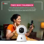 Beetel 3MP Full HD Smart Wi-Fi CCTV Home Security Camera|360° with Pan Tilt|View & 2-Way Talk|Motion Alert|Night Vision|Smart Tracking|SD Card (Upto 256 GB), Alexa & Google Support|CC3 - Image 2