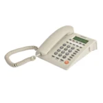 Beetel M59 Caller ID Corded Landline Phone with 16 Digit LCD Display & Adjustable contrast,10 One Touch Memory Buttons,2Ways Speaker Phone,Music On Hold,Solid Build Quality,Classic Design (White)