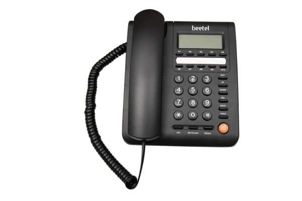 Beetel M59N Caller ID Corded Landline Phone with 16 Digit LCD Display & Adjustable contrast,10 One Touch Memory Buttons,2Ways SpeakerPhone,Music On Hold,Solid Build Quality,Classic Design (Black) - Image 10