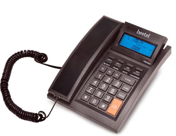 Beetel M64N Caller Id Corded Landline Phone with 16 Digit & Adjustable LCD Display,2-Way Adjustable Speaker Phone,99 Incoming & 18 Outgoing Call Memory,3 One-Touch Memory,TEC Certified (Black) - Image 2