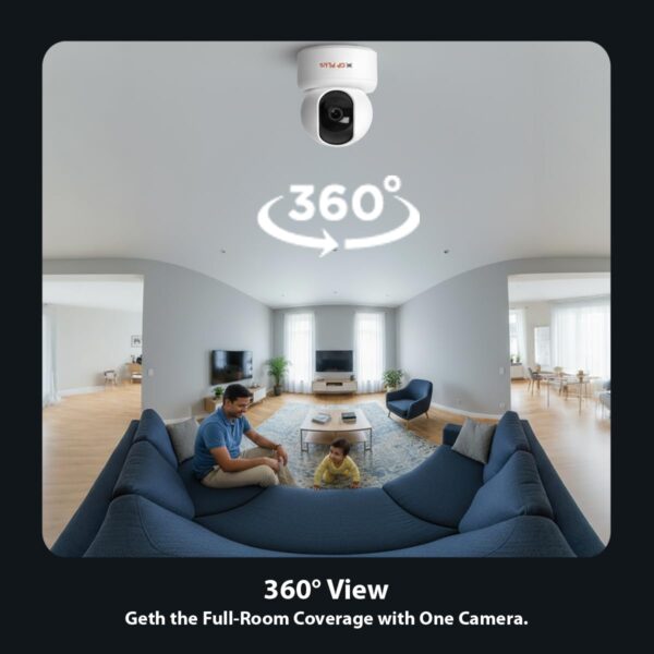 CP PLUS 4MP Quad HD Smart Wi-Fi CCTV Camera for Home | 360° Pan & Tilt | CTC Cyber Secure Tech | View & Talk | Smart Detection Suite | IR Night Vision | Cloud Recording | Support OK Google | CP-E45Q - Image 4