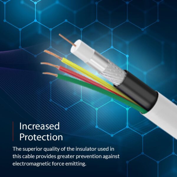CP PLUS 3+1 Coaxial Pure Copper CCTV Camera Cable for Video, Power and Audio Communication (70 Meter) White - CP-ECC-70RS - Image 9