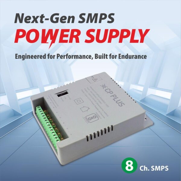 CP PLUS 8-Channel CCTV Power Supply SMPS | 12V 5A High Efficiency Adapter with LED Indicators | EMI Filter|Overload & Short Circuit Protection|Use for Dome & Bullet Cameras| CP-DPS-PD08V2-12D - Image 5