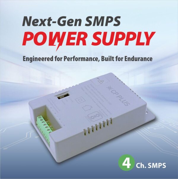 CP PLUS 4 Channel CCTV Power Supply SMPS |12V 3A High Efficiency Adapter with LED Indicators| EMI Filter| Overload & Short Circuit Protection| Use for Video Surveillance Cameras| CP-DPS-PD04V2-12D - Image 5