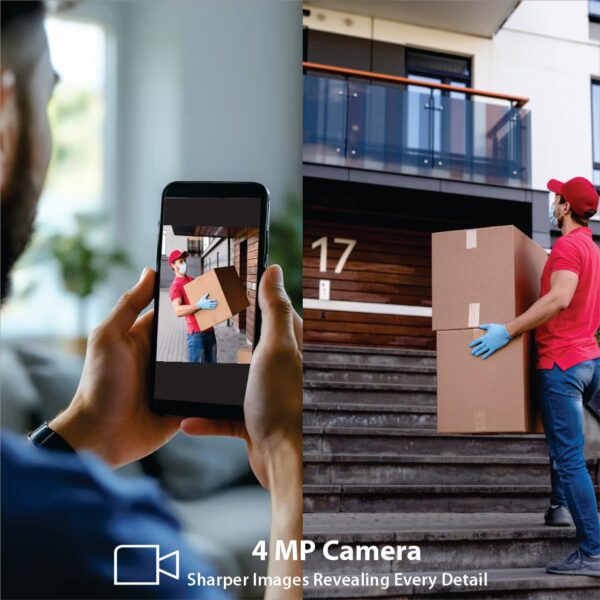 CP PLUS 4MP Quad HD Wi-Fi CCTV Camera for Outdoor | 360° Pan & Tilt | Full-Color Night Vision | CTC Cyber Secure Tech | Smart Detection Suite | View & Talk | OK Google | Cloud Recording | CP-Z45Q - Image 3