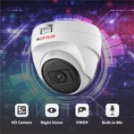 CP PLUS 5MP Dome CCTV Camera | 3.6mm Lens | 30M Smart IR Night Vision | Built-in Mic | DWDR | 2D DNR | BLC | Analog 4-in-1 Output AHD/TVI/CVI/CVBS | Indoor Surveillance Dome Camera | CP-URC-DC51PL3C - Image 2