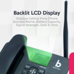 Beetel F2K GSM Fixed Cordless Landline Phone,LCD Display,Supports Quad Band,Dual Sim,Hotline with Keypad Lock,Alarm,Calculator,Calendar,Low Battery Alert,Two-Way Speaker,4 Direct Memory Keys (Black) - Image 4