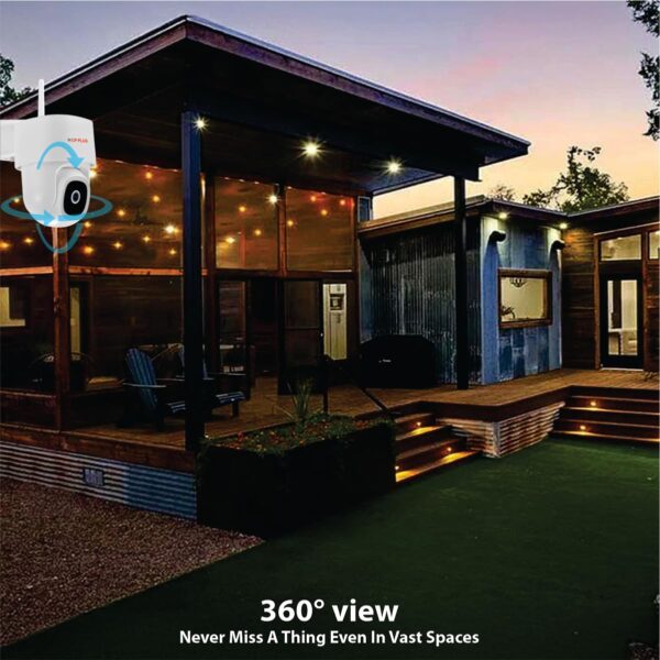 CP PLUS 4MP Quad HD Wi-Fi CCTV Camera for Outdoor | 360° Pan & Tilt | Full-Color Night Vision | CTC Cyber Secure Tech | Smart Detection Suite | View & Talk | OK Google | Cloud Recording | CP-Z45Q - Image 6